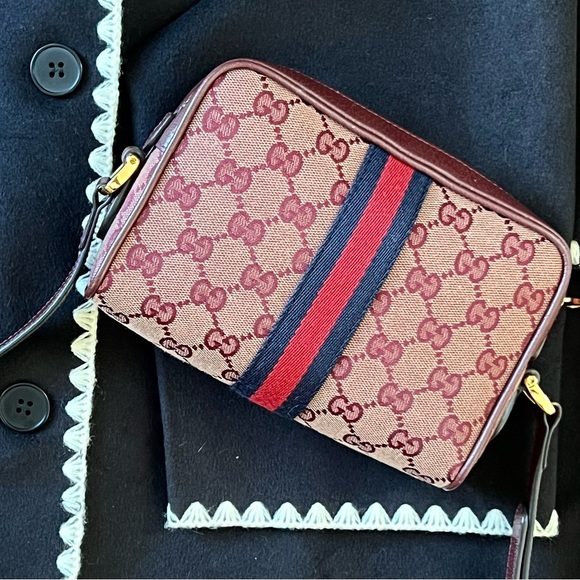 Gucci GG Canvas Ophidia Camera Bag - in Bordeaux - Picture 11 of 12